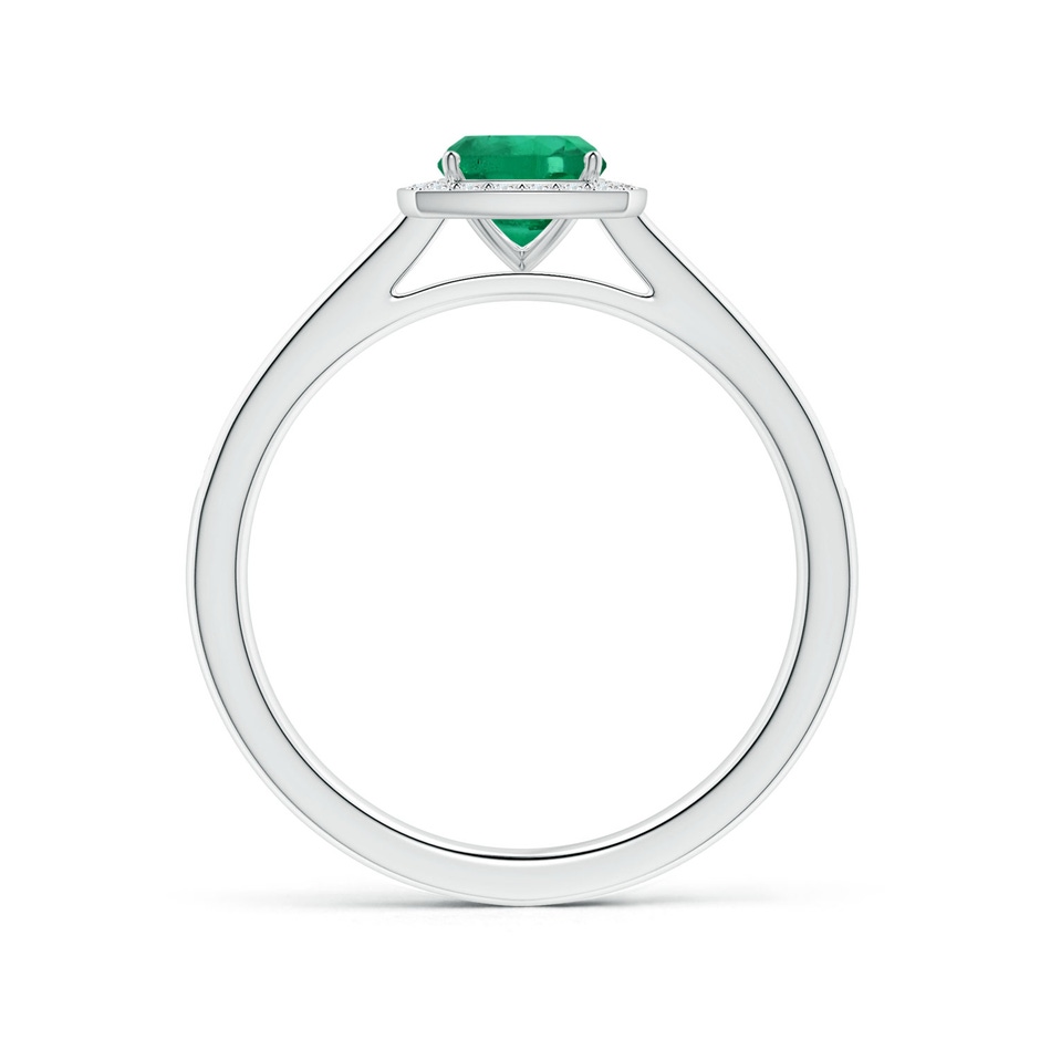 6.22x6.22x3.38mm AAAA GIA Certified Cushion Emerald Halo Ring with Diamonds in White Gold side 199