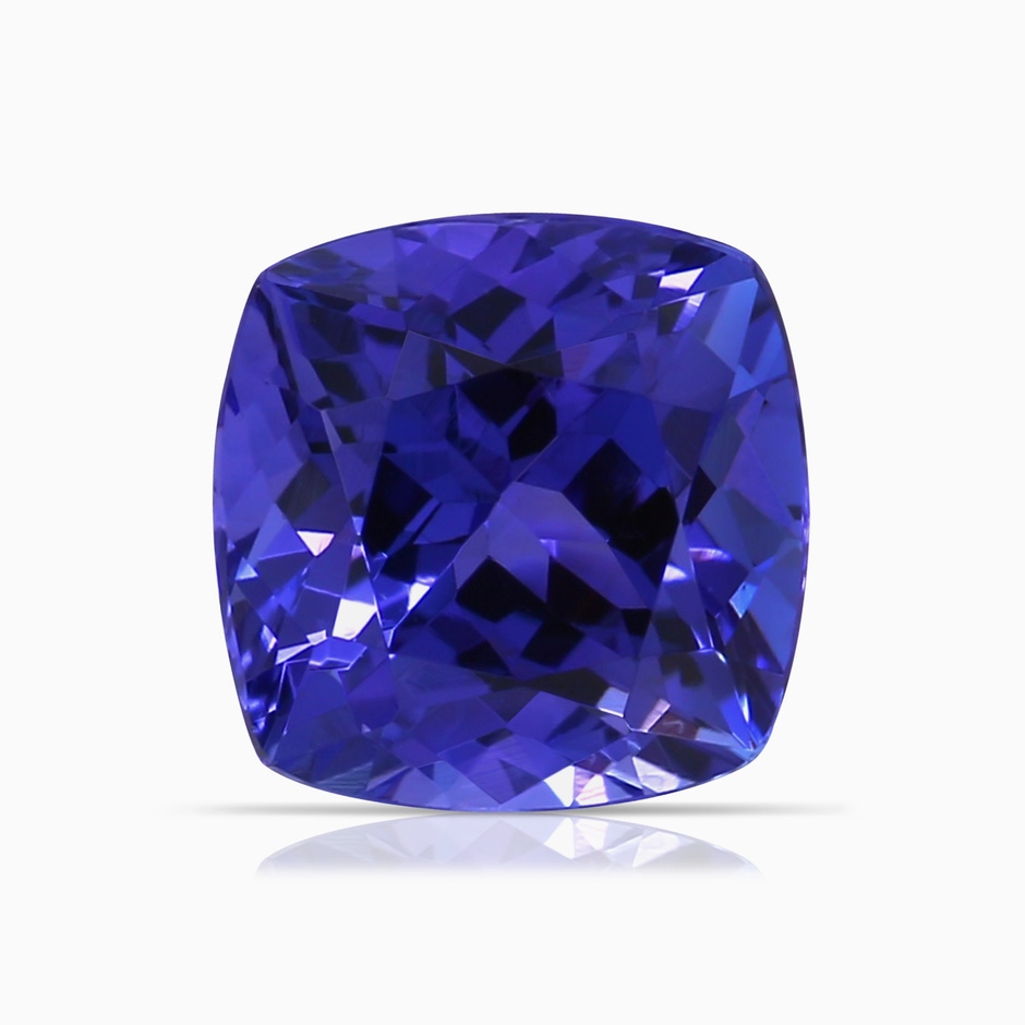 6.89x6.86x4.60mm AAA Twisted Shank GIA Certified Cushion Tanzanite Halo Ring with Milgrain in White Gold Side 699