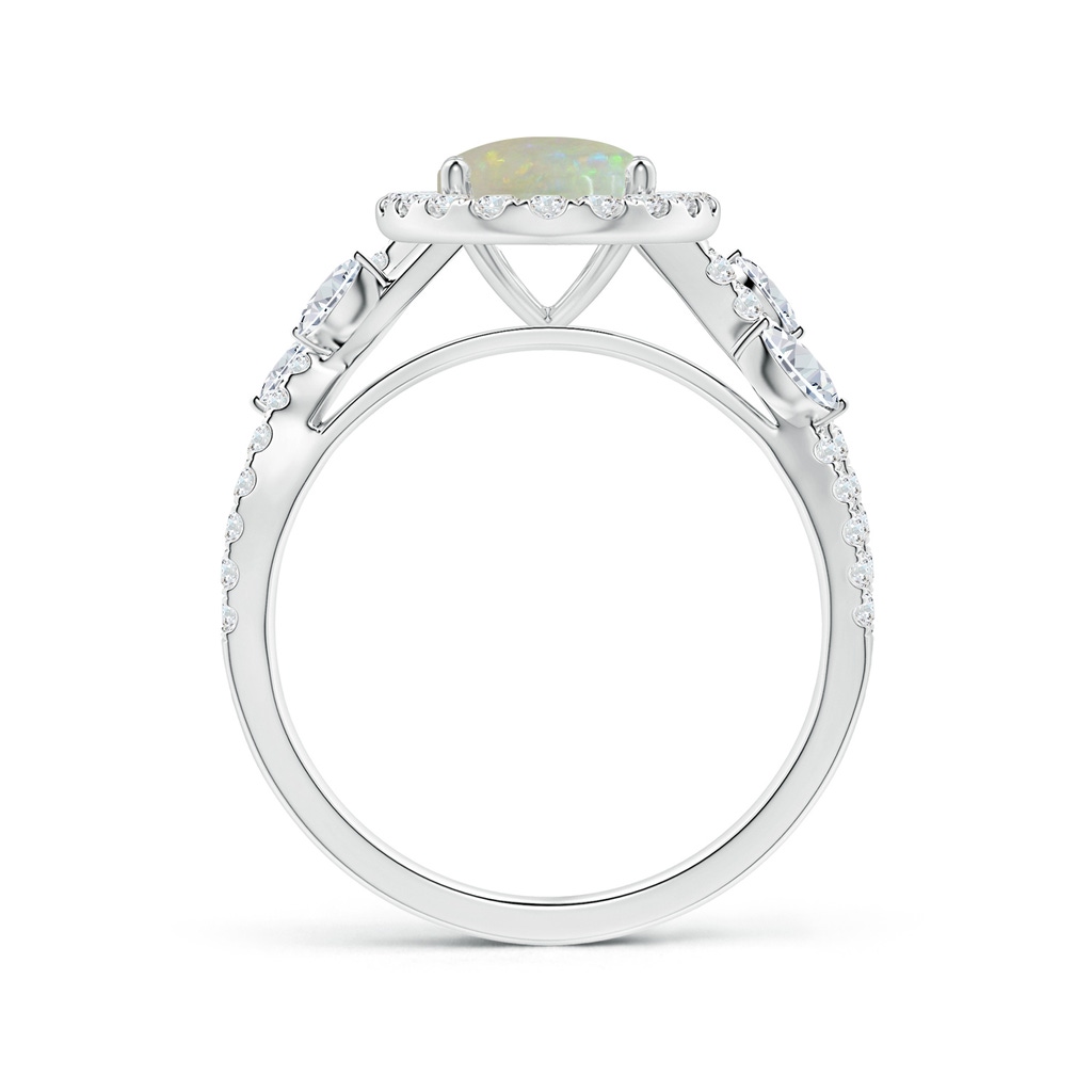 10.35x8.14x3.03mm AAAA GIA Certified Nature Inspired Oval Opal Ring with Diamond Halo in White Gold Side 199