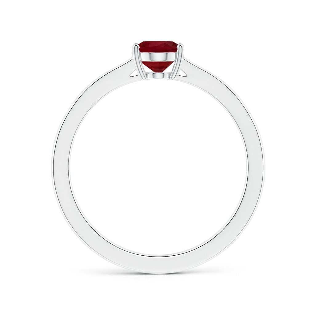 6.04x3.95x1.86mm AA Prong-Set Solitaire Oval Ruby Ring with Reverse Tapered Shank in P950 Platinum Side 199