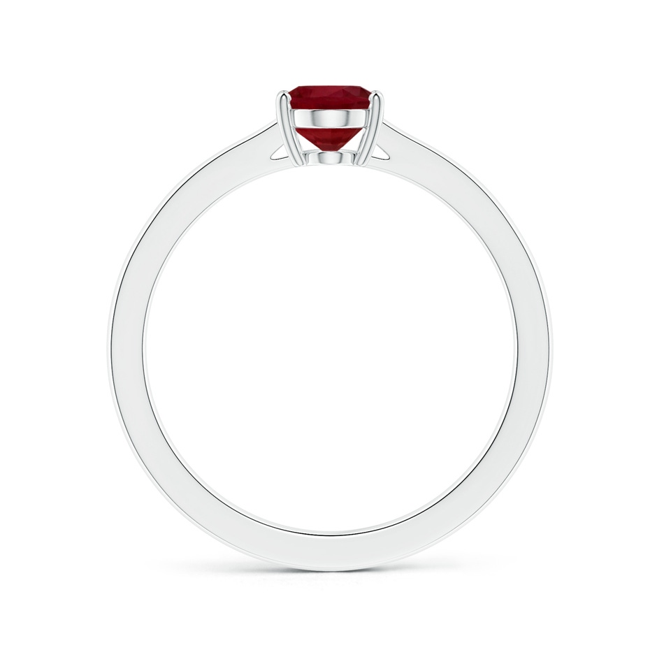 6.04x3.95x1.86mm AA Prong-Set Solitaire Oval Ruby Ring with Reverse Tapered Shank in White Gold side 199