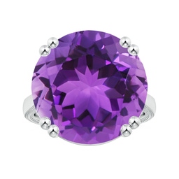 Cocktail Platinum Amethyst Rings