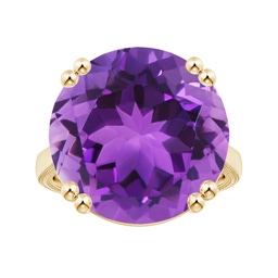 Cocktail Yellow Gold Amethyst Rings