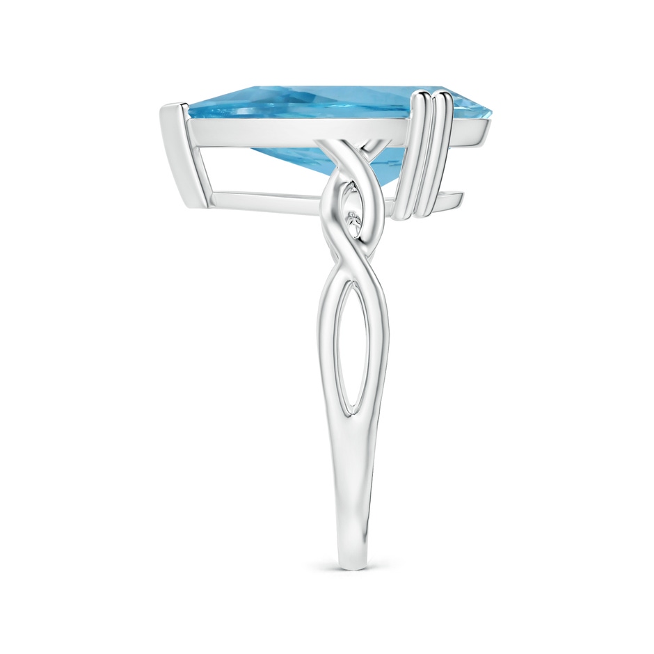 15.11x10.14x5.61mm AAAA Double Claw-Set GIA Certified Solitaire Pear-Shaped Aquamarine Twisted Shank Ring in 18K White Gold side 399