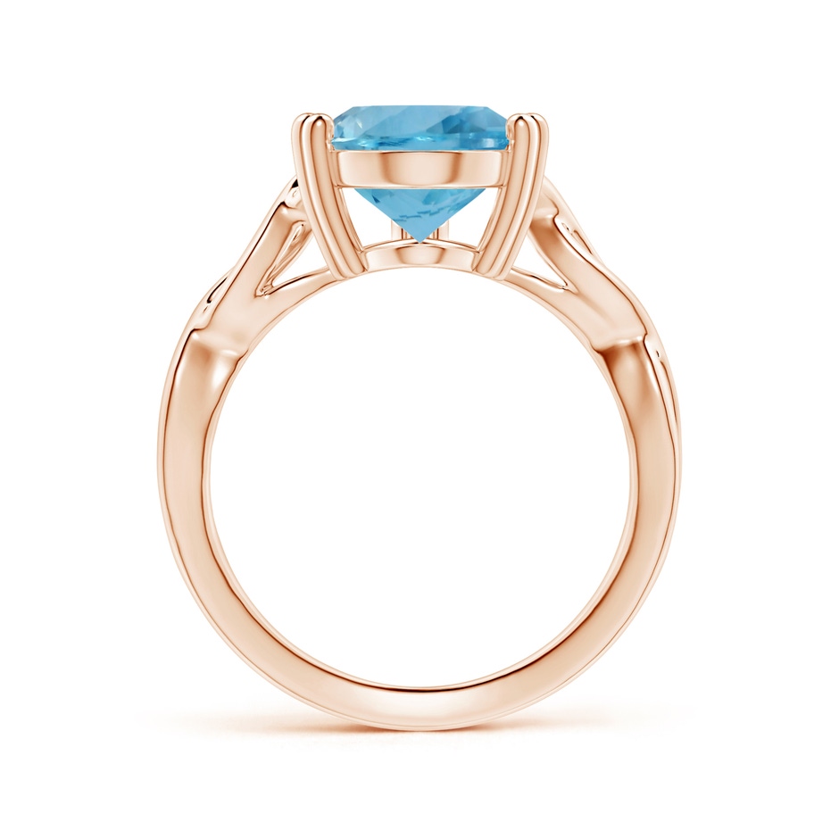 15.11x10.14x5.61mm AAAA Double Claw-Set GIA Certified Solitaire Pear-Shaped Aquamarine Twisted Shank Ring in Rose Gold side 199