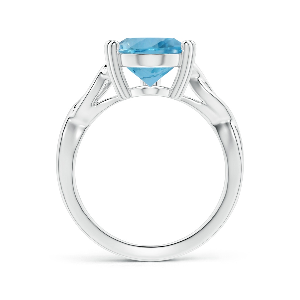 15.11x10.14x5.61mm AAAA Double Claw-Set GIA Certified Solitaire Pear-Shaped Aquamarine Twisted Shank Ring in White Gold - side 199