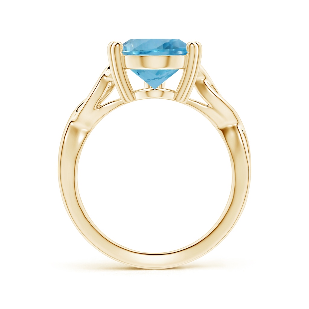 15.11x10.14x5.61mm AAAA Double Claw-Set GIA Certified Solitaire Pear-Shaped Aquamarine Twisted Shank Ring in Yellow Gold - side 199