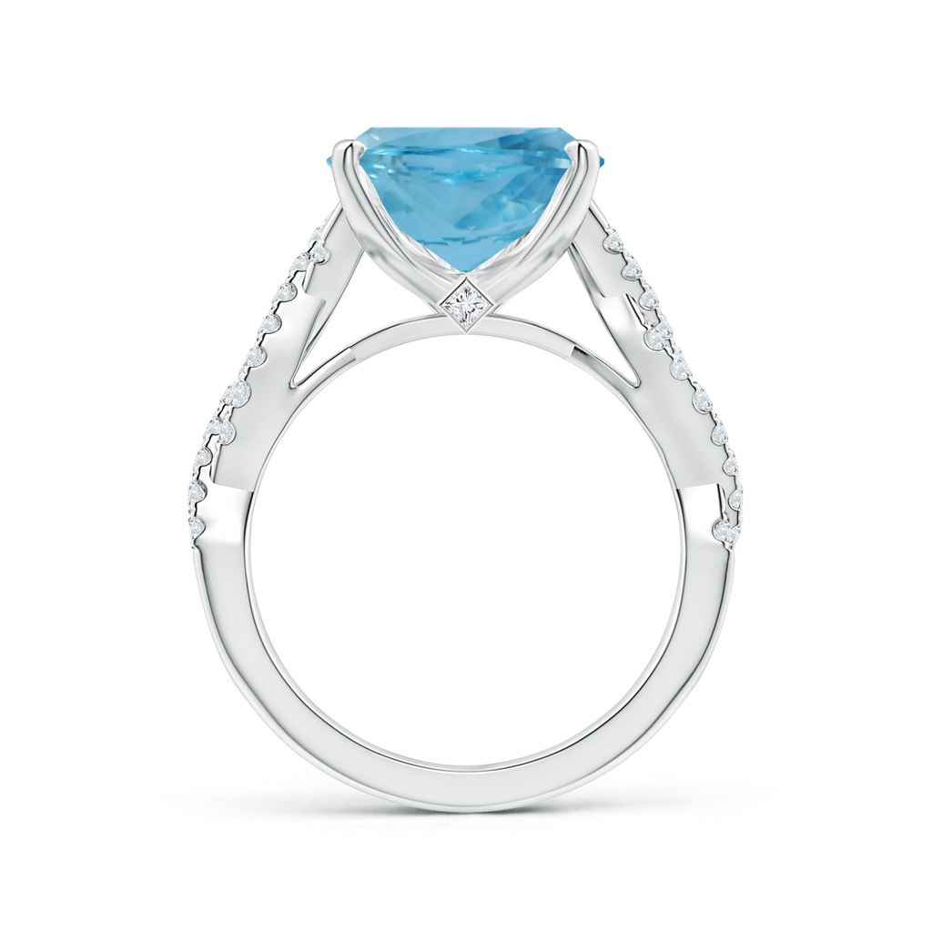 15.11x10.14x5.61mm AAAA Peg-Set GIA Certified Pear-Shaped Aquamarine Ring with Diamond Twist Shank in White Gold - side 199