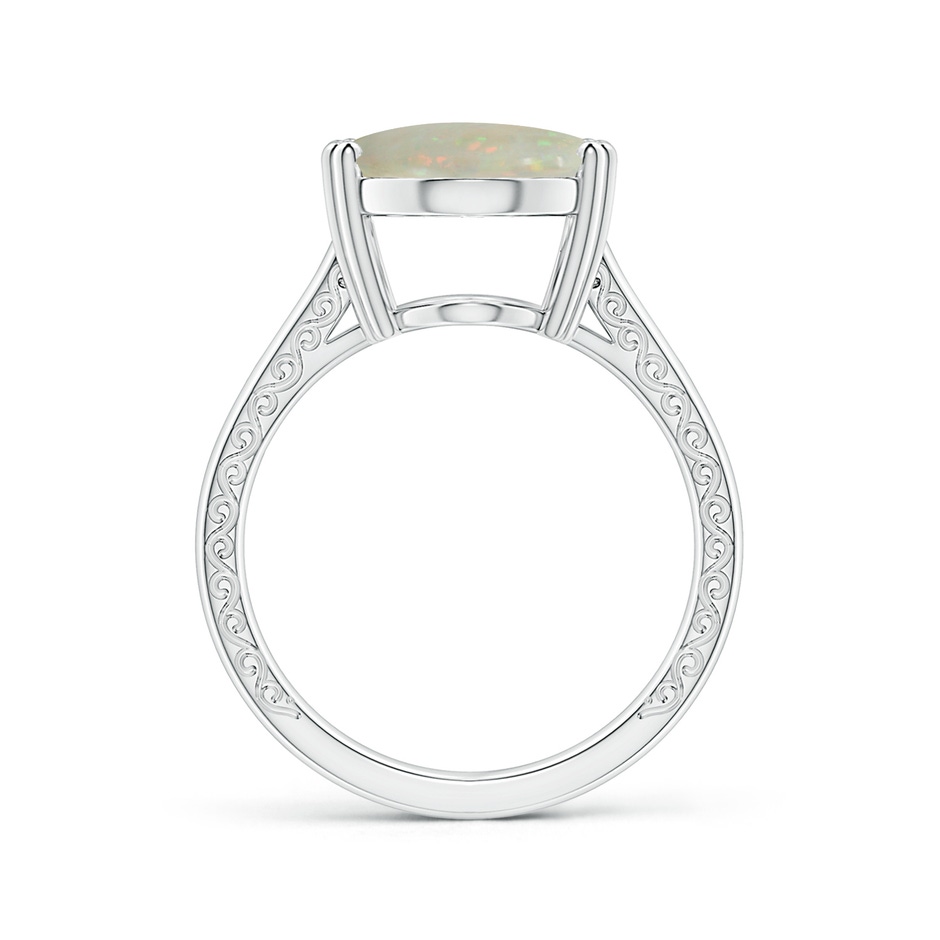 16.15x12.00x4.00mm AAA Scrollwork GIA Certified Double Prong-Set Oval Opal Solitaire Ring in P950 Platinum side 199