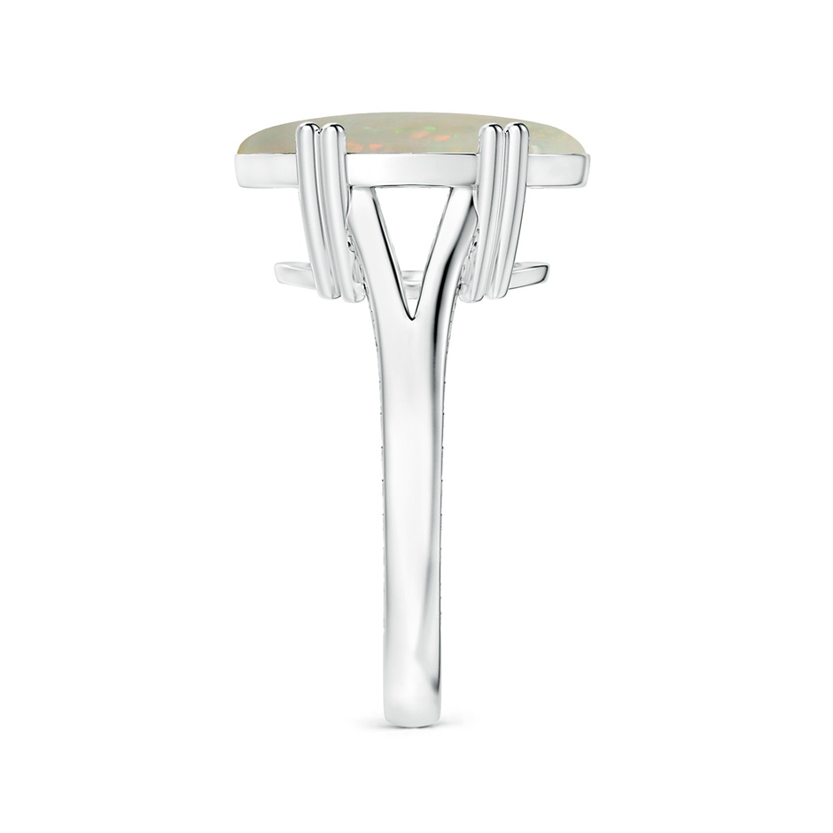 16.15x12.00x4.00mm AAA Scrollwork GIA Certified Double Prong-Set Oval Opal Solitaire Ring in P950 Platinum side 399