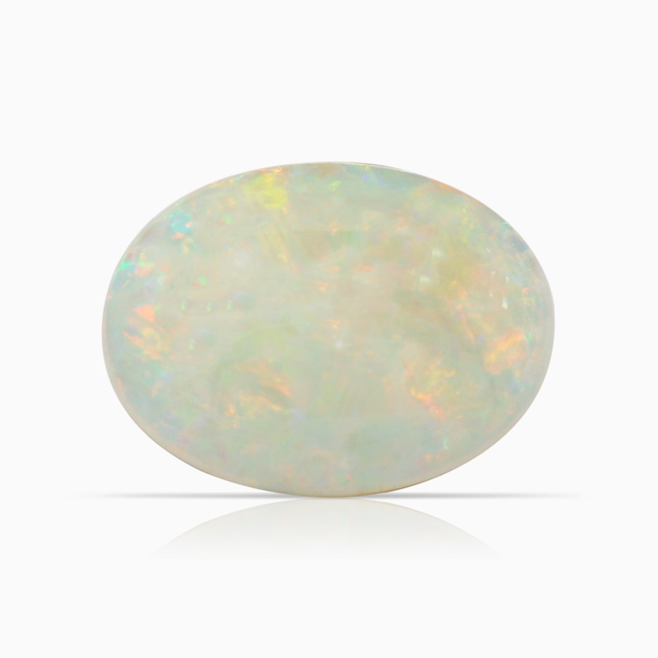 16.15x12.00x4.00mm AAA Scrollwork GIA Certified Double Prong-Set Oval Opal Solitaire Ring in P950 Platinum side 699