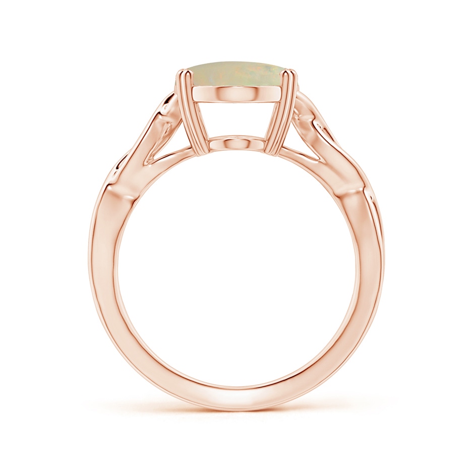 14.26x10.30x4.76mm A Double Claw-Set GIA Certified Solitaire Oval Opal Twisted Shank Ring in 18K Rose Gold side 199