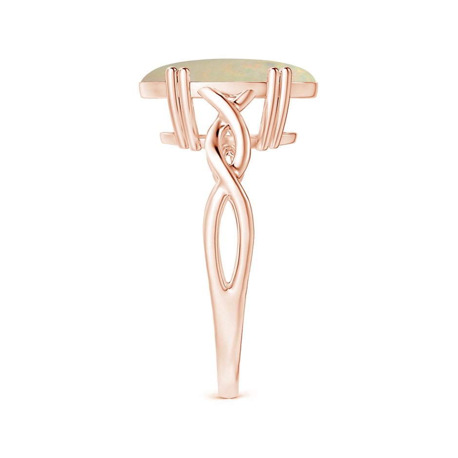 14.26x10.30x4.76mm A Double Claw-Set GIA Certified Solitaire Oval Opal Twisted Shank Ring in 18K Rose Gold side 399