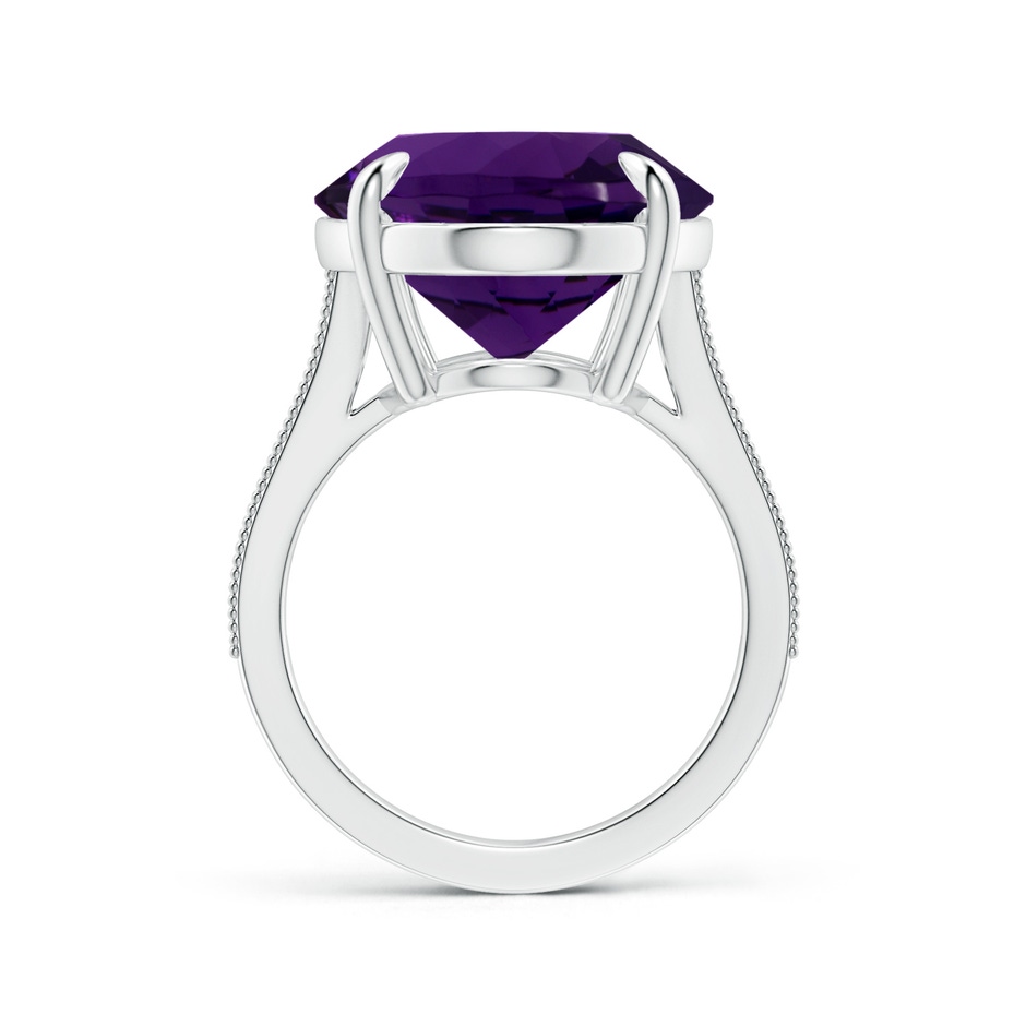 20.08x15.01x8.88mm AAA Claw-Set GIA Certified Oval Amethyst Ring with Milgrain in White Gold side 199