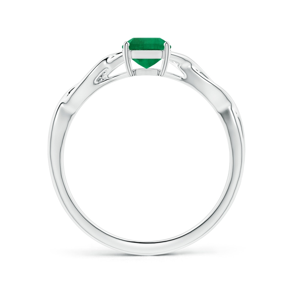 5.41x5.30x4.17mm AAA Prong-Set GIA Certified Solitaire Square Emerald-Cut Emerald Twisted Shank Ring in White Gold side 199