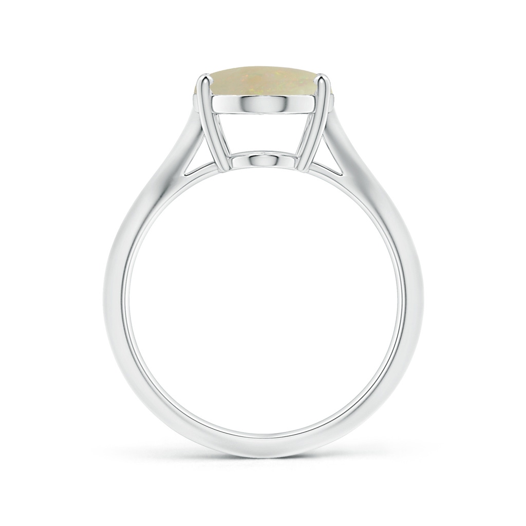 13.90x10.04x3.21mm AA Prong-Set GIA Certified Solitaire Oval Opal Ring with Knife Edge Shank in White Gold - side 199