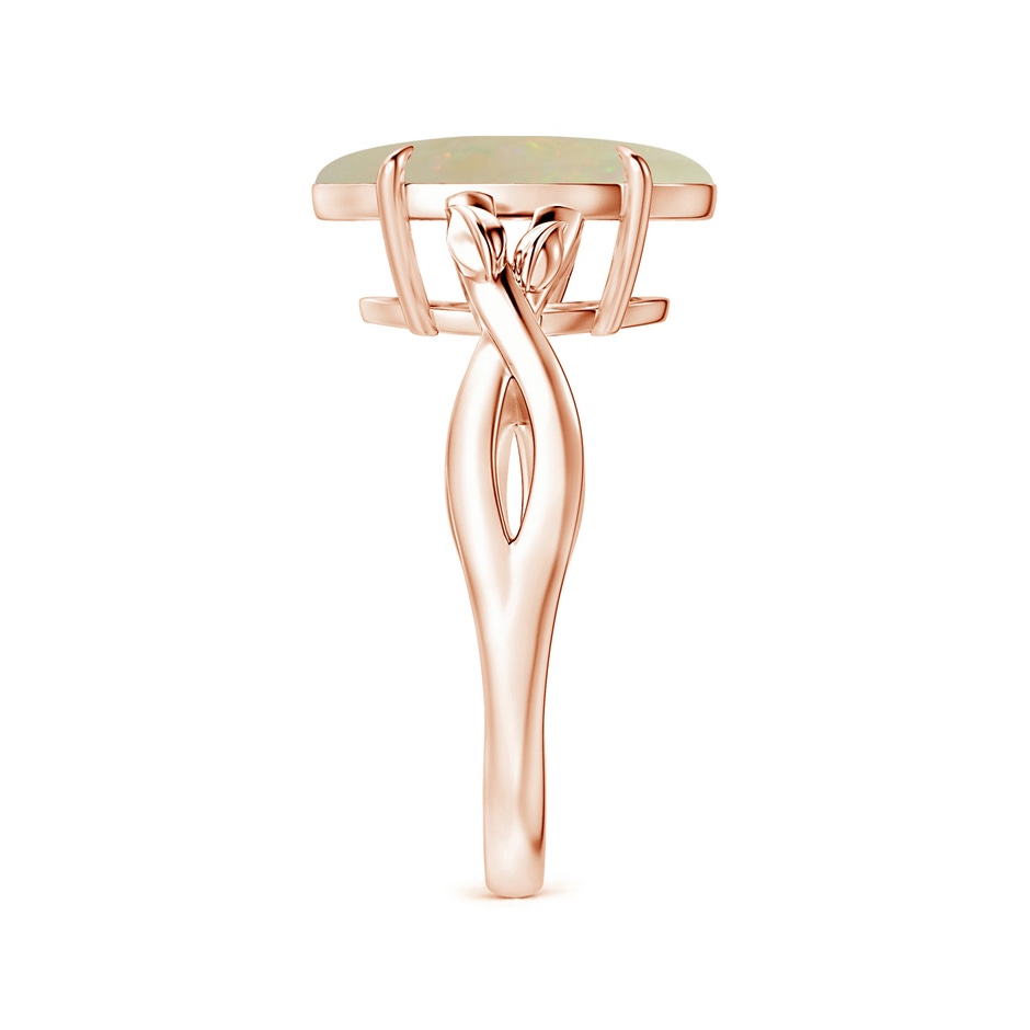 13.90x10.04x3.21mm AA Nature Inspired GIA Certified Claw-Set Oval Opal Solitaire Ring in 18K Rose Gold side 399