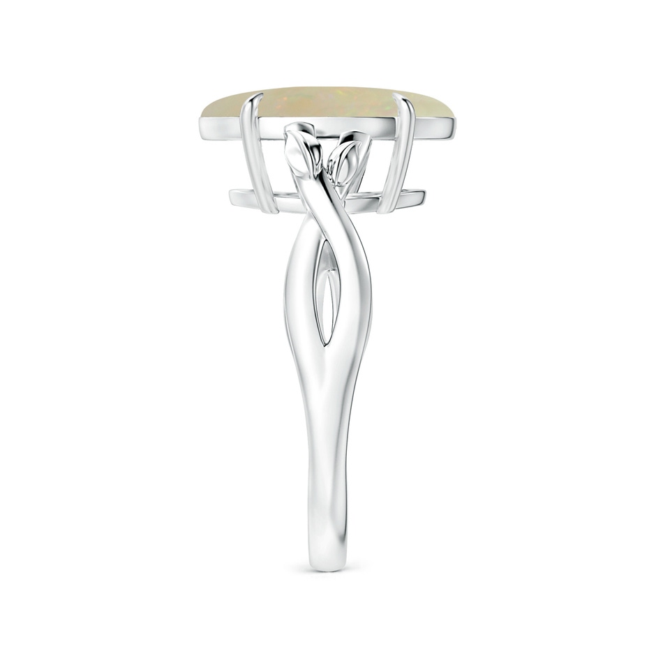 13.90x10.04x3.21mm AA Nature Inspired GIA Certified Claw-Set Oval Opal Solitaire Ring in P950 Platinum side 399