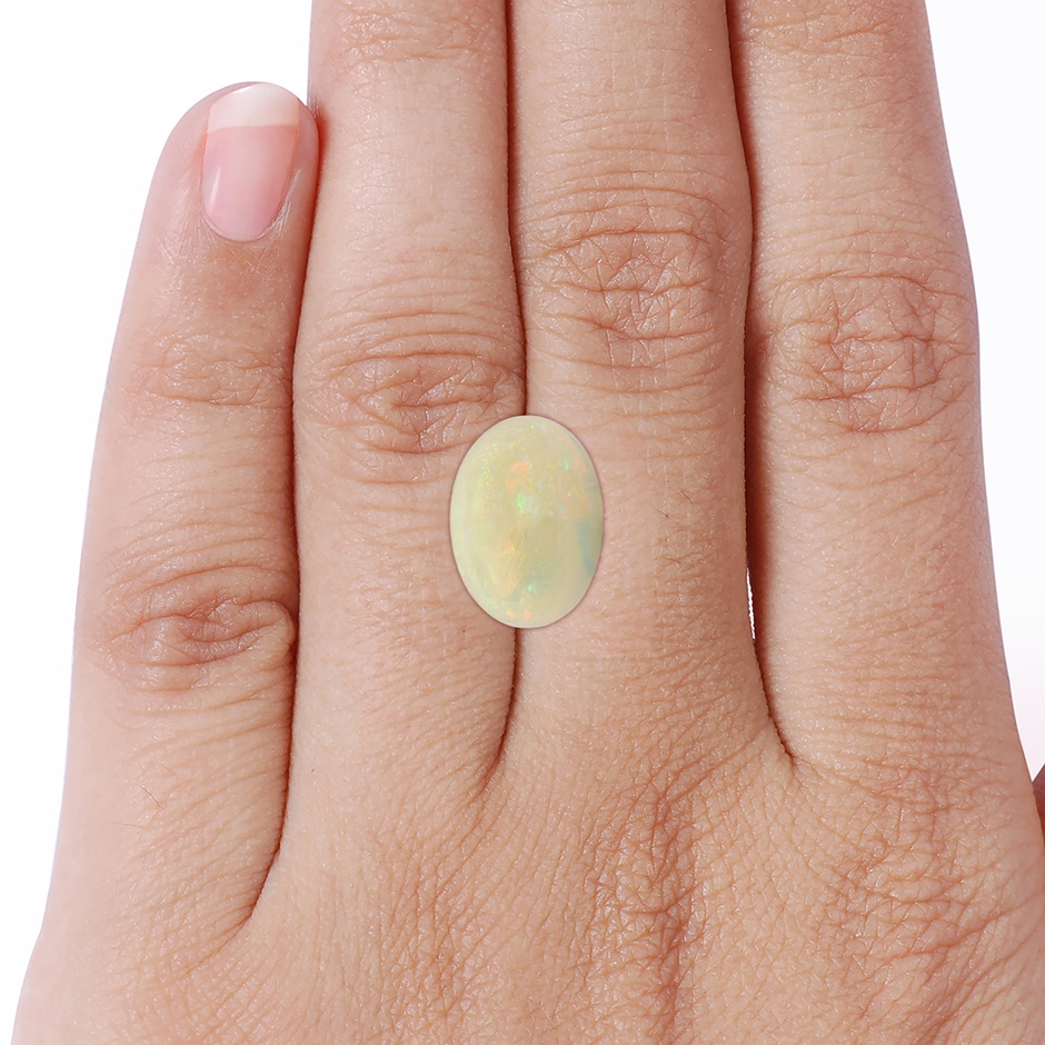 13.90x10.04x3.21mm AA Nature Inspired GIA Certified Claw-Set Oval Opal Solitaire Ring in P950 Platinum side 799