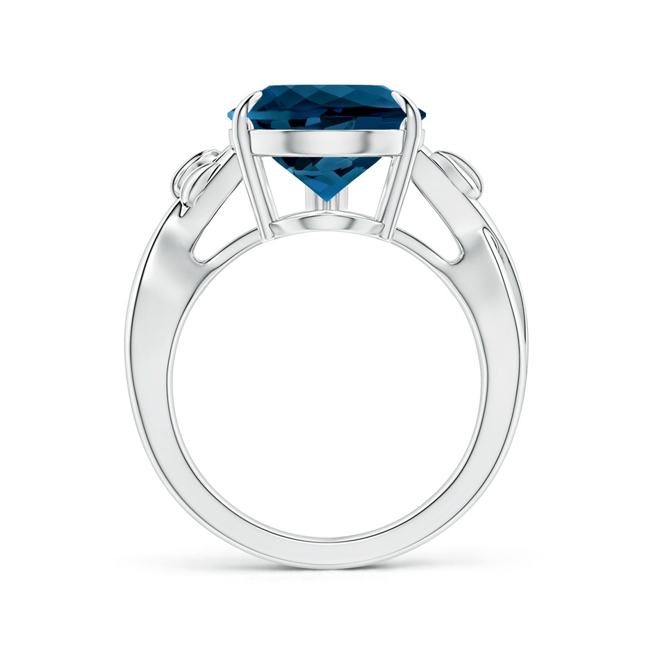 15.98x11.98x7.77mm AAAA Nature Inspired GIA Certified Pear-Shaped London Blue Topaz Solitaire Ring in 18K White Gold side 199
