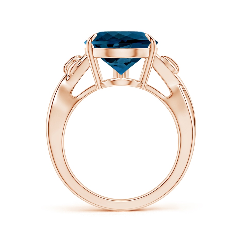 15.98x11.98x7.77mm AAAA Nature Inspired GIA Certified Pear-Shaped London Blue Topaz Solitaire Ring in 9K Rose Gold side 199