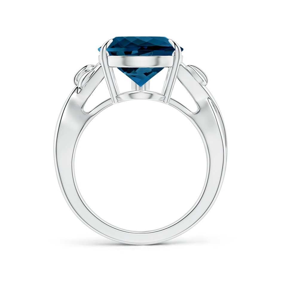 15.98x11.98x7.77mm AAAA Nature Inspired GIA Certified Pear-Shaped London Blue Topaz Solitaire Ring in White Gold side 199