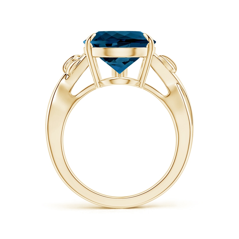 15.98x11.98x7.77mm AAAA Nature Inspired GIA Certified Pear-Shaped London Blue Topaz Solitaire Ring in Yellow Gold side 199