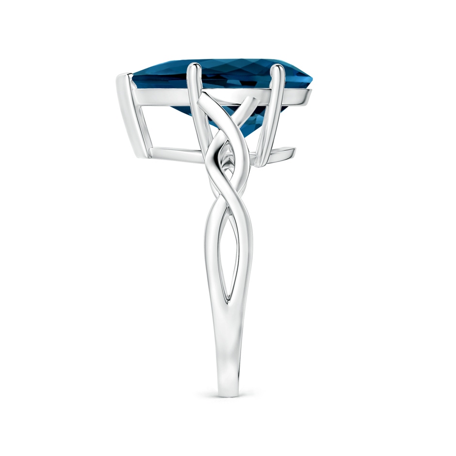 15.98x11.98x7.77mm AAAA Prong-Set GIA Certified Solitaire Pear-Shaped London Blue Topaz Twisted Shank Ring in 18K White Gold side 399