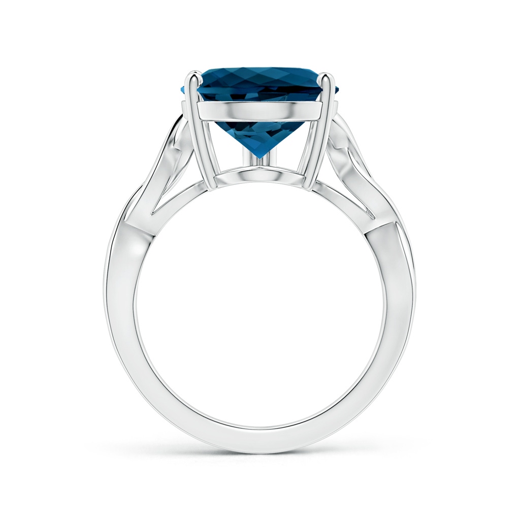 15.98x11.98x7.77mm AAAA Prong-Set GIA Certified Solitaire Pear-Shaped London Blue Topaz Twisted Shank Ring in P950 Platinum - side 199