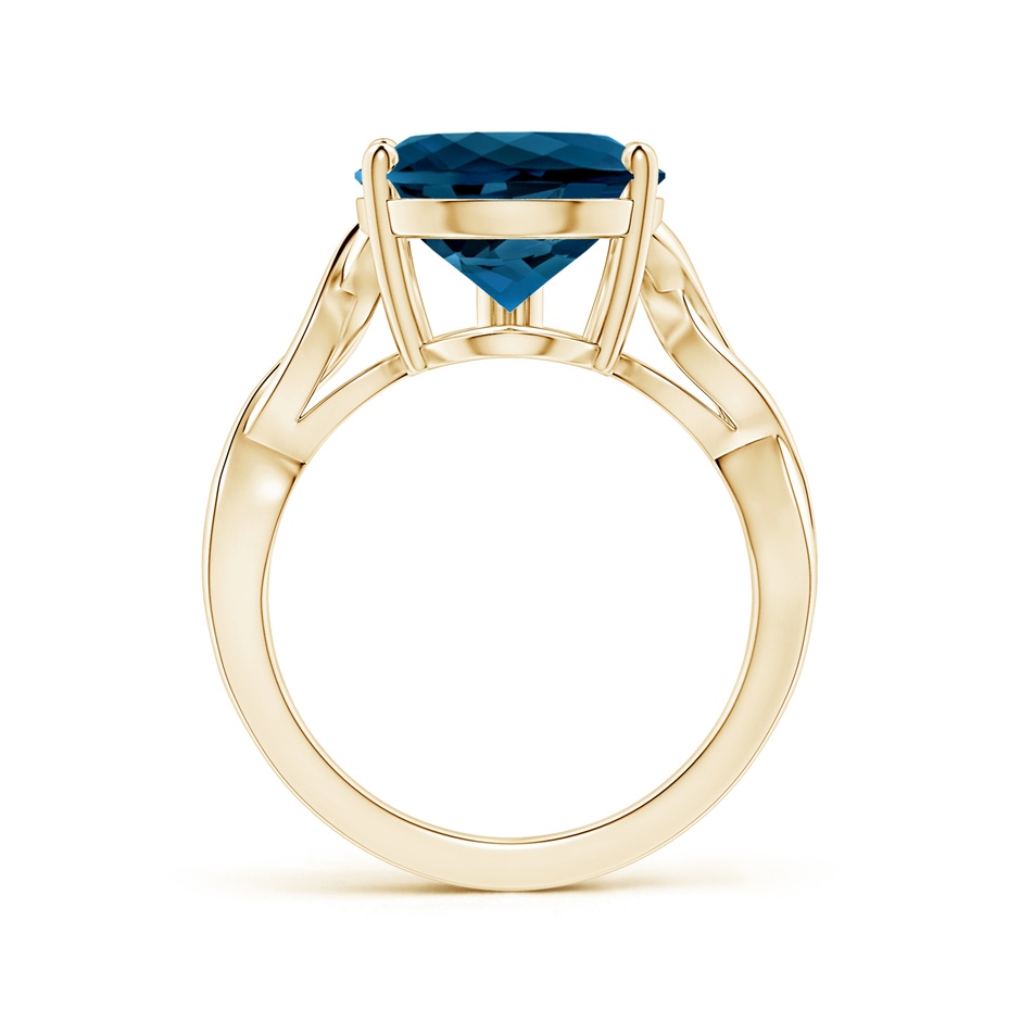 15.98x11.98x7.77mm AAAA Prong-Set GIA Certified Solitaire Pear-Shaped London Blue Topaz Twisted Shank Ring in Yellow Gold side 199