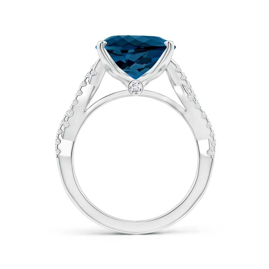 15.98x11.98x7.77mm AAAA Peg-Set GIA Certified Pear-Shaped London Blue Topaz Twisted Shank Ring in White Gold Side 199