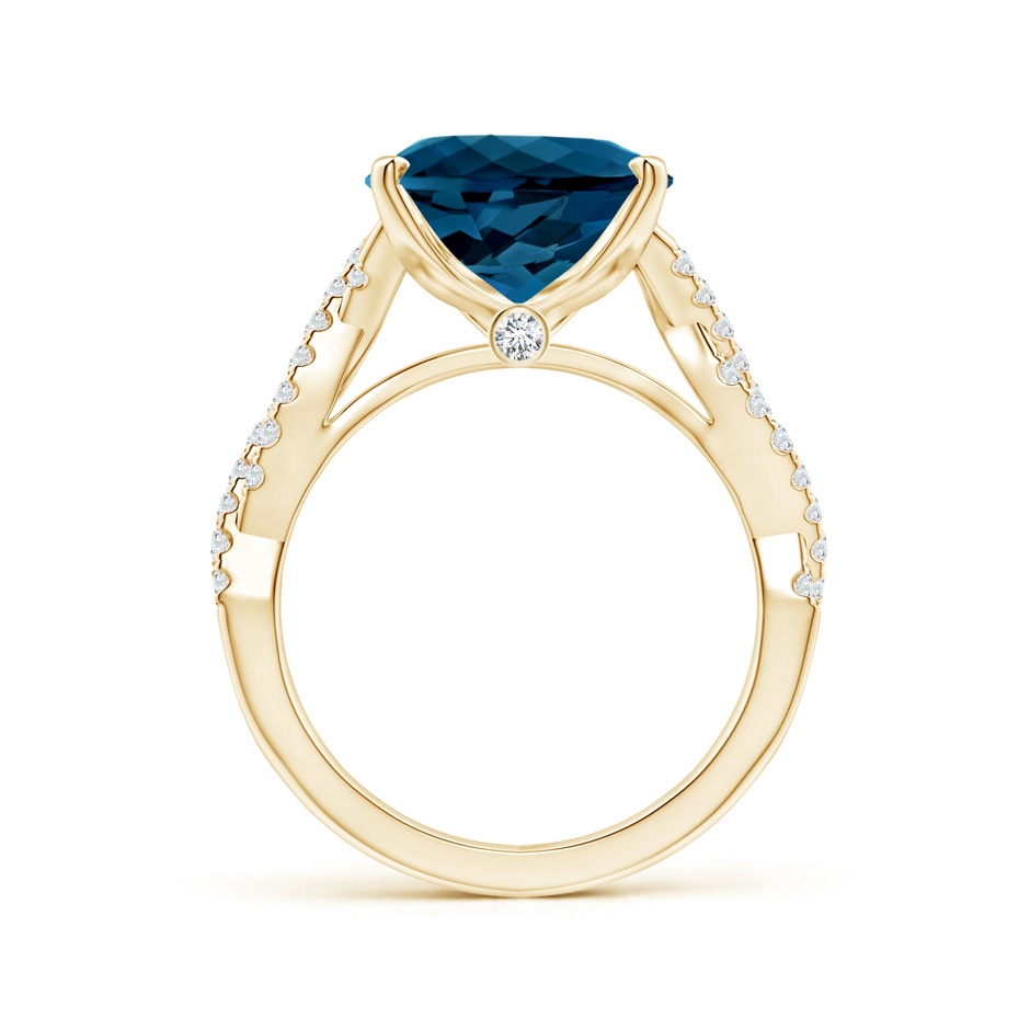 15.98x11.98x7.77mm AAAA Peg-Set GIA Certified Pear-Shaped London Blue Topaz Twisted Shank Ring in Yellow Gold side 199