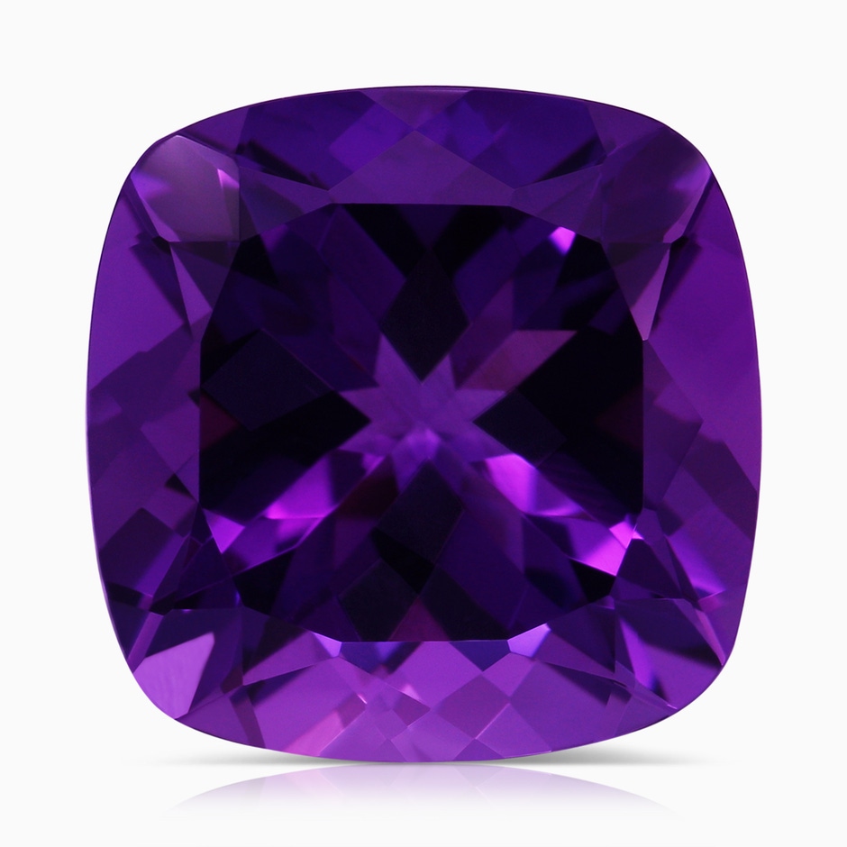 14.11x14.10x9.46mm AAAA Double prong-Set GIA Certified Solitaire Cushion Amethyst Ring with Leaf Motifs in Yellow Gold side 699