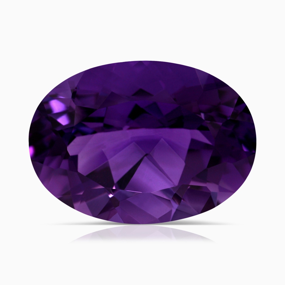 18.26x13.16x9.75mm AA Claw-Set GIA Certified Solitaire Oval Amethyst Split Shank Ring in 18K Rose Gold side 699