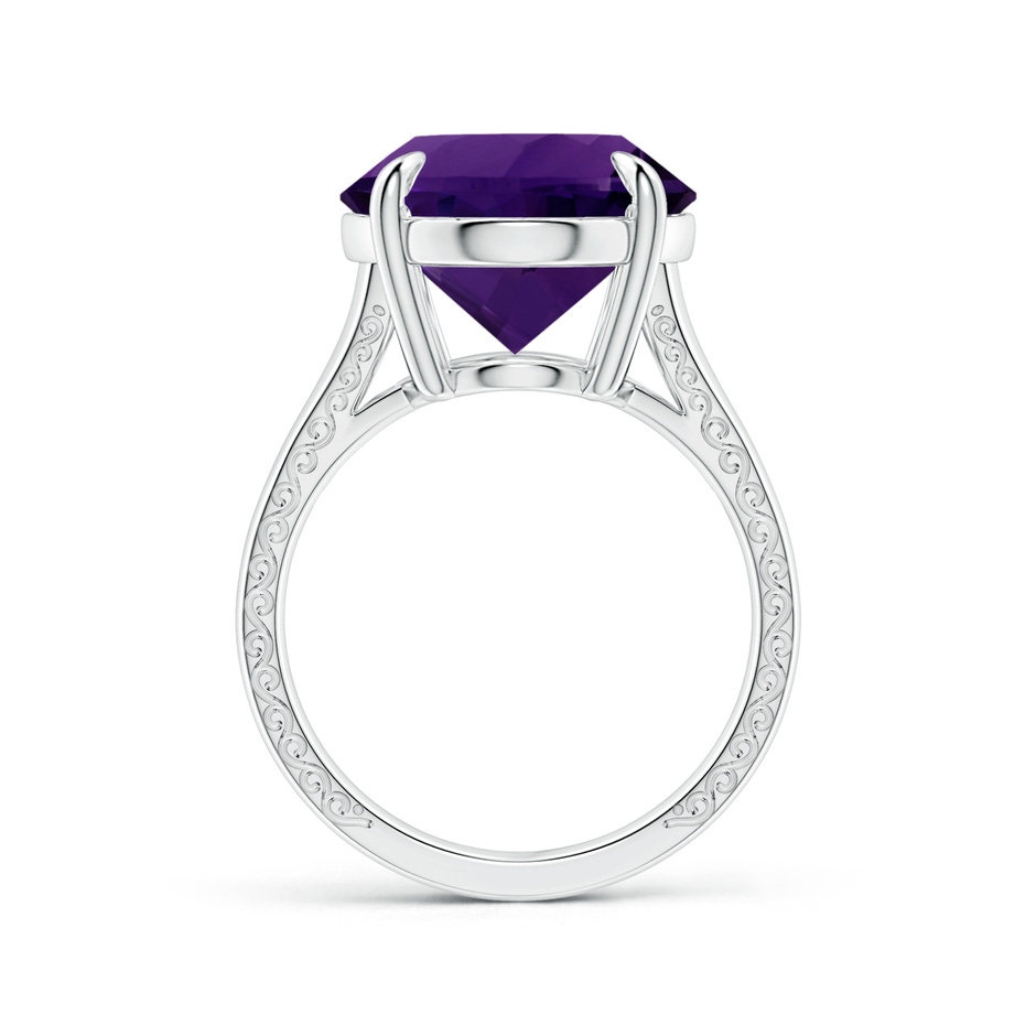 18.26x13.16x9.75mm AA Claw-Set GIA Certified Solitaire Oval Amethyst Split Shank Ring in White Gold side 199