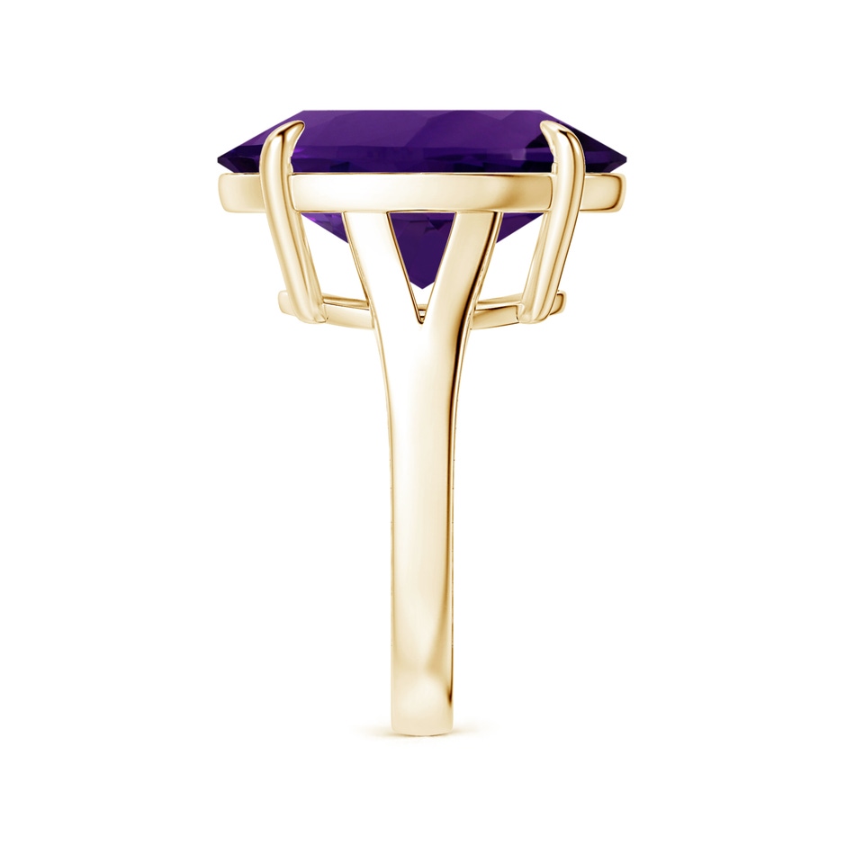 18.26x13.16x9.75mm AA Claw-Set GIA Certified Solitaire Oval Amethyst Split Shank Ring in Yellow Gold side 399