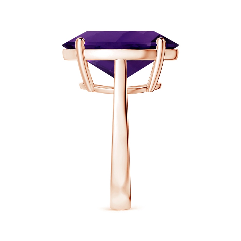 18.26x13.16x9.75mm AA GIA Certified Solitaire Oval Amethyst Reverse Tapered Shank Ring with Scrollwork in 18K Rose Gold side 399