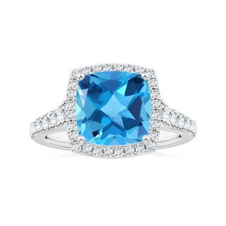 Cushion AAA Swiss Blue Topaz