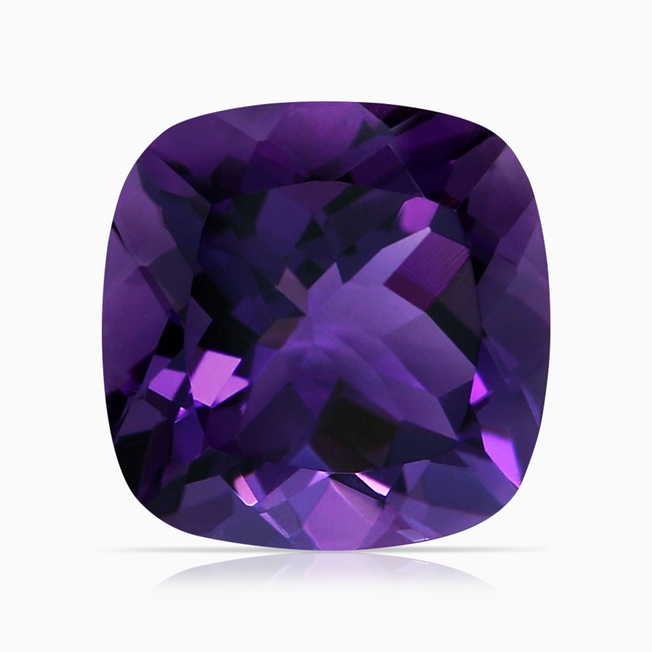11.12x11.10x7.59mm AAA Claw-Set GIA Certified Solitaire Cushion Amethyst Knife Edge Shank Ring in Rose Gold side 699