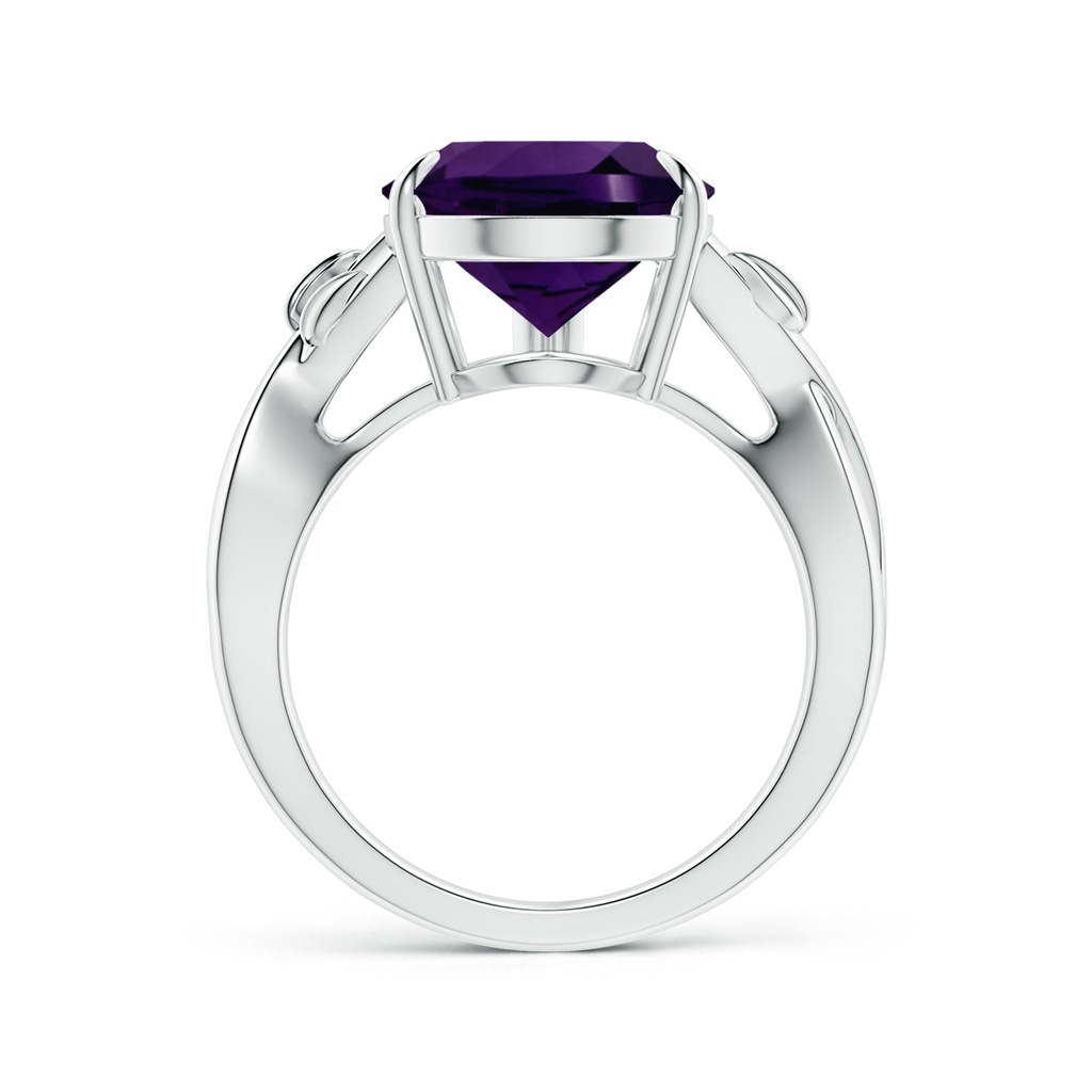 16.16x12.07x7.80mm AAAA Claw-Set GIA Certified Solitaire Pear-Shaped Amethyst Nature Inspired Ring in White Gold - side 199