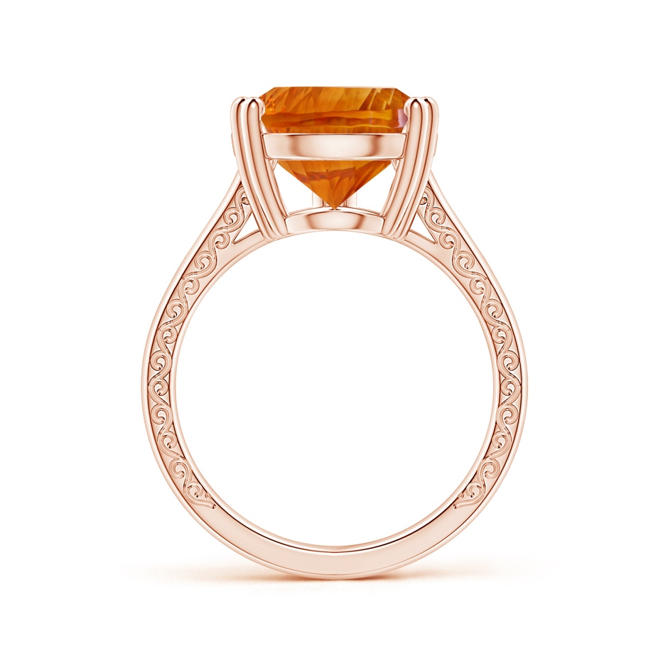 15.05x10.19x7.04mm AAAA Double prong-Set GIA Certified Pear-Shaped Citrine Split Shank Ring with Scrollwork in 18K Rose Gold side 199
