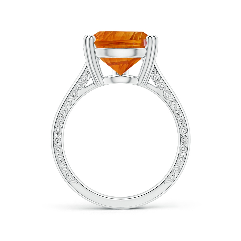 15.05x10.19x7.04mm AAAA Double prong-Set GIA Certified Pear-Shaped Citrine Split Shank Ring with Scrollwork in White Gold side 199