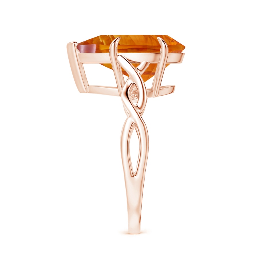 15.05x10.19x7.04mm AAAA Claw-Set GIA Certified Solitaire Pear-Shaped Citrine Twisted Shank Ring in 18K Rose Gold side 399