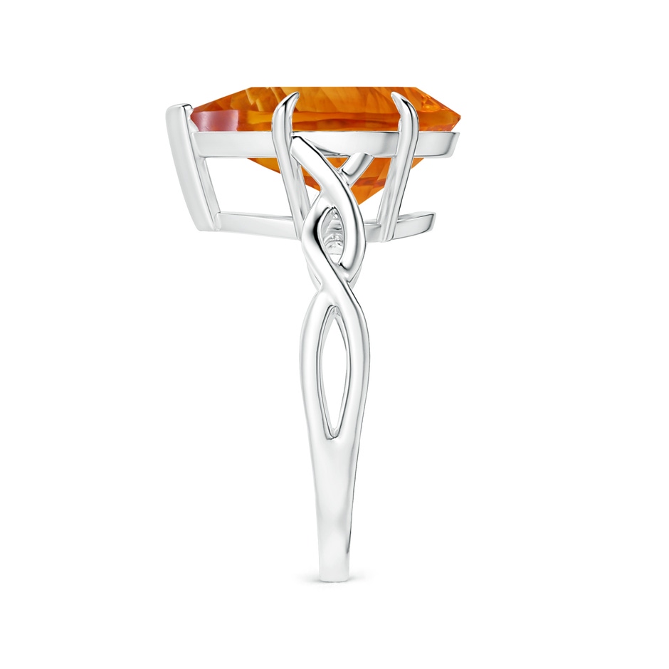 15.05x10.19x7.04mm AAAA Claw-Set GIA Certified Solitaire Pear-Shaped Citrine Twisted Shank Ring in P950 Platinum side 399