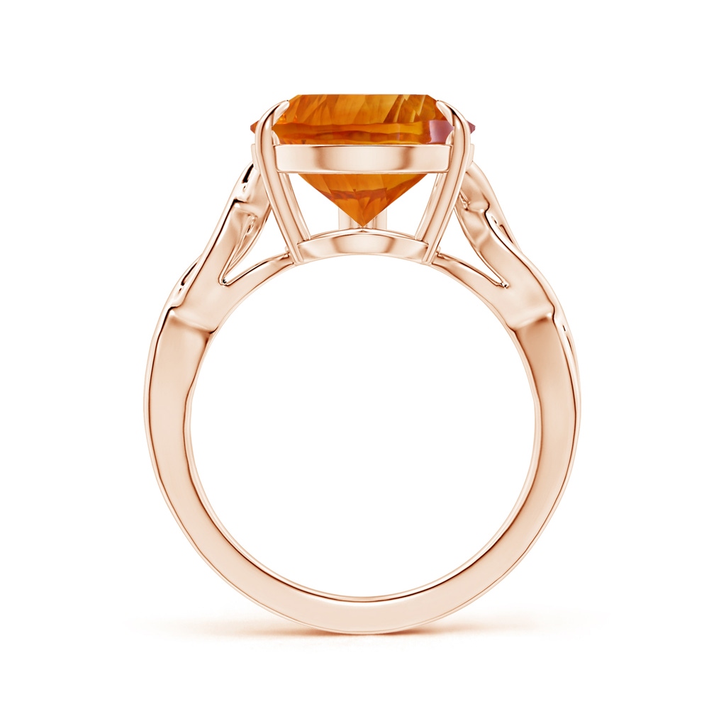 15.05x10.19x7.04mm AAAA Claw-Set GIA Certified Solitaire Pear-Shaped Citrine Twisted Shank Ring in Rose Gold - side 199