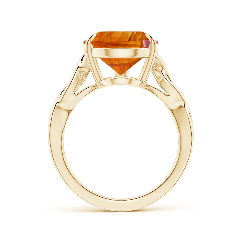 15.05x10.19x7.04mm AAAA Claw-Set GIA Certified Solitaire Pear-Shaped Citrine Twisted Shank Ring in Yellow Gold - side 199