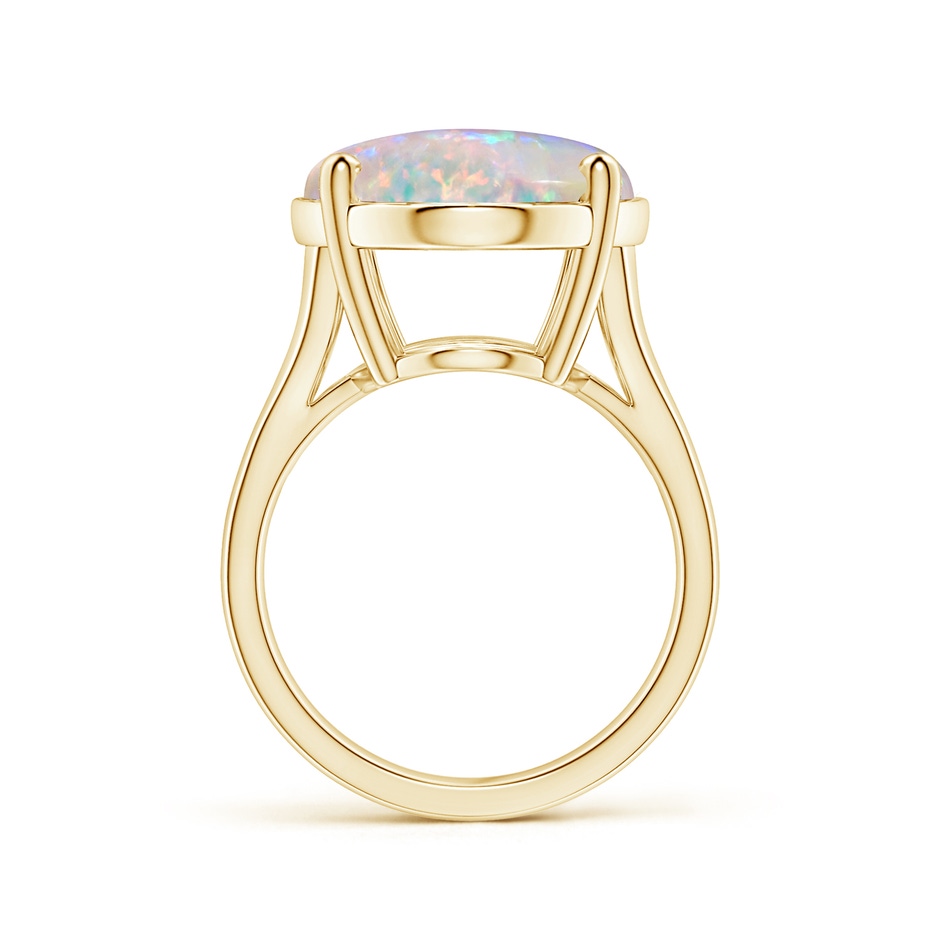 21.01x15.30x5.81mm AAAA Prong-Set GIA Certified Solitaire Oval Opal Split Shank Ring in 18K Yellow Gold side-1