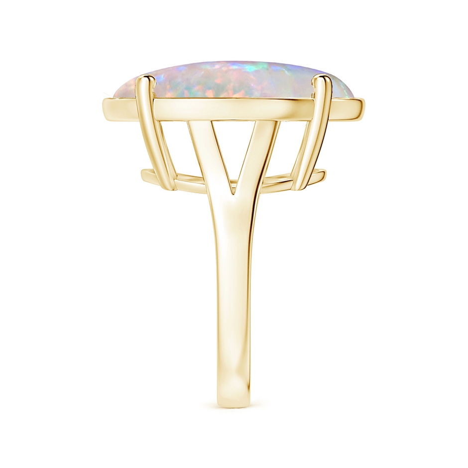 21.01x15.30x5.81mm AAAA Prong-Set GIA Certified Solitaire Oval Opal Split Shank Ring in 18K Yellow Gold side-2