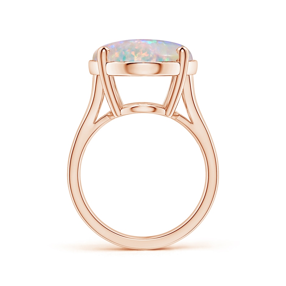 21.01x15.30x5.81mm AAAA Prong-Set GIA Certified Solitaire Oval Opal Split Shank Ring in Rose Gold side-1