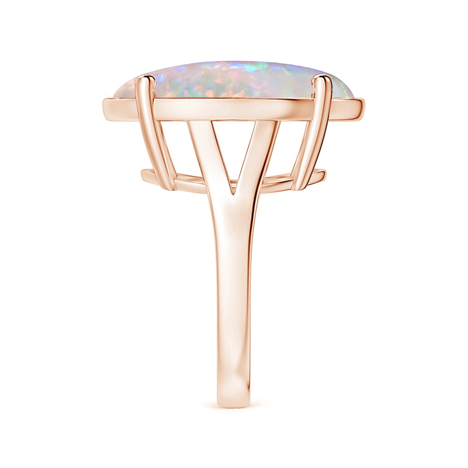 21.01x15.30x5.81mm AAAA Prong-Set GIA Certified Solitaire Oval Opal Split Shank Ring in Rose Gold side-2